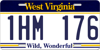 WV license plate 1HM176