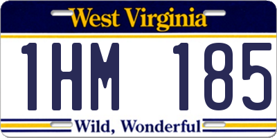 WV license plate 1HM185