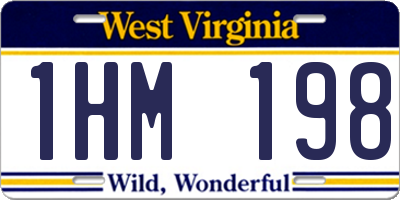 WV license plate 1HM198