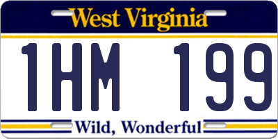 WV license plate 1HM199