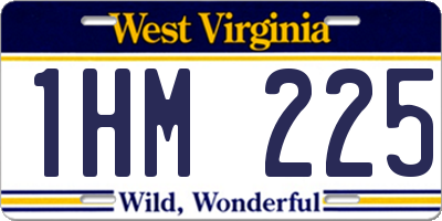 WV license plate 1HM225