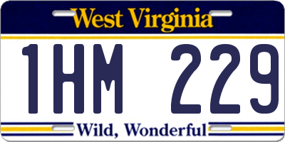 WV license plate 1HM229