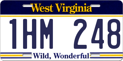 WV license plate 1HM248