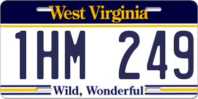 WV license plate 1HM249