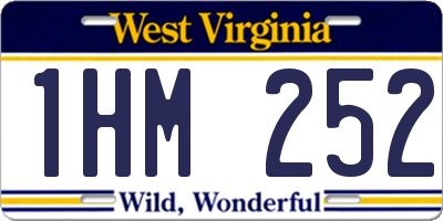 WV license plate 1HM252