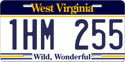 WV license plate 1HM255