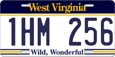 WV license plate 1HM256