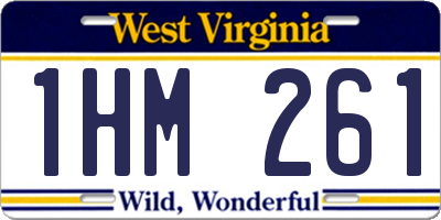 WV license plate 1HM261