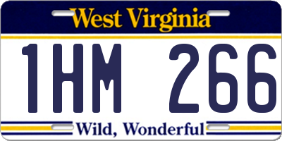 WV license plate 1HM266