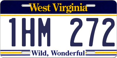 WV license plate 1HM272