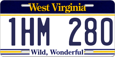 WV license plate 1HM280