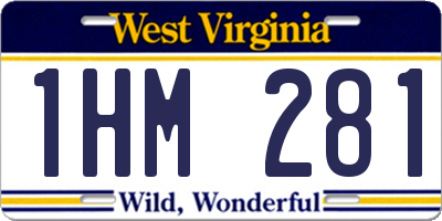 WV license plate 1HM281