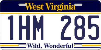WV license plate 1HM285