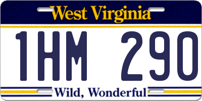 WV license plate 1HM290
