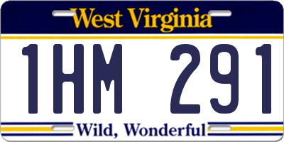 WV license plate 1HM291