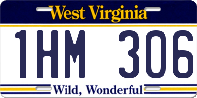 WV license plate 1HM306