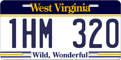 WV license plate 1HM320