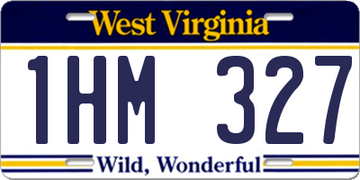 WV license plate 1HM327