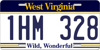 WV license plate 1HM328