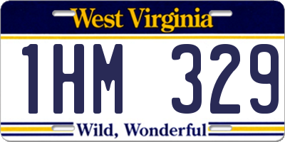 WV license plate 1HM329