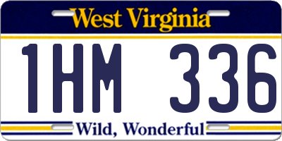 WV license plate 1HM336
