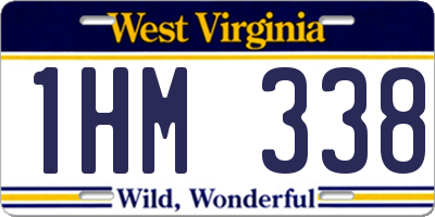 WV license plate 1HM338