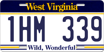 WV license plate 1HM339