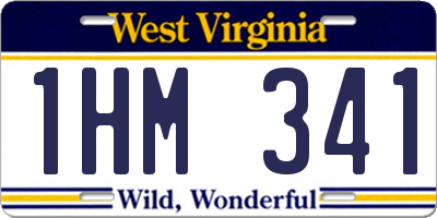 WV license plate 1HM341