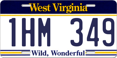 WV license plate 1HM349