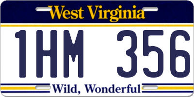WV license plate 1HM356