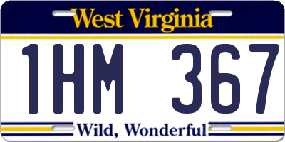 WV license plate 1HM367