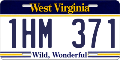 WV license plate 1HM371