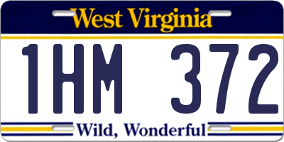 WV license plate 1HM372