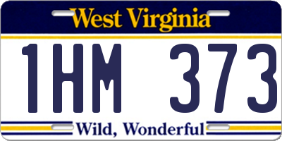 WV license plate 1HM373