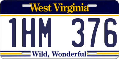 WV license plate 1HM376