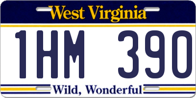 WV license plate 1HM390