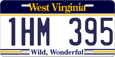 WV license plate 1HM395