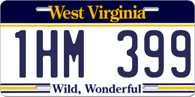 WV license plate 1HM399