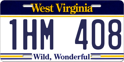 WV license plate 1HM408