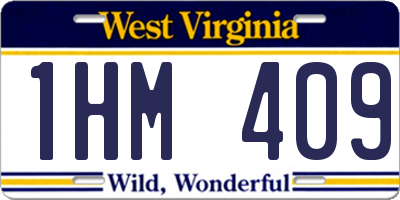 WV license plate 1HM409