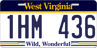 WV license plate 1HM436