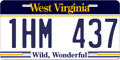 WV license plate 1HM437