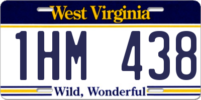 WV license plate 1HM438