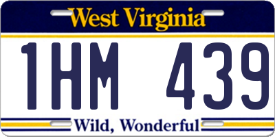 WV license plate 1HM439