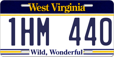 WV license plate 1HM440