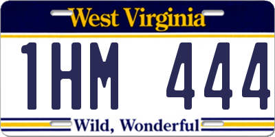 WV license plate 1HM444