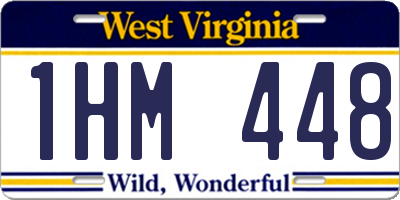 WV license plate 1HM448