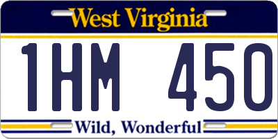 WV license plate 1HM450