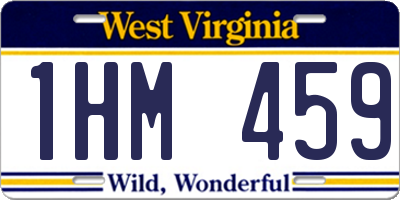 WV license plate 1HM459