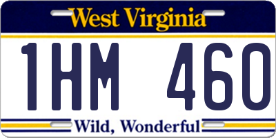 WV license plate 1HM460